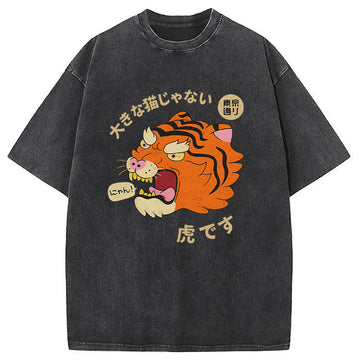 Personality fashion It's Not a Big Cat Washed T-Shirt