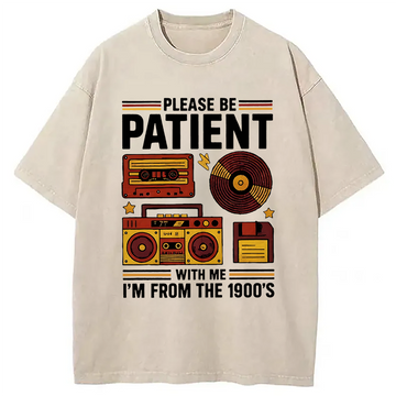 Personality fashion 90s Retro Stuff Washed T-Shirt