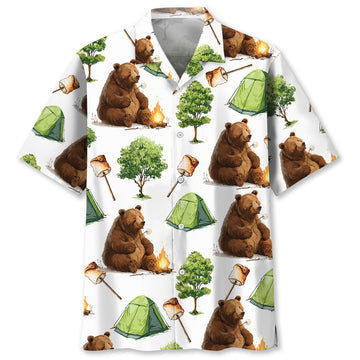 Campsite Where Friends and Marshmallow Get Toasted Hawaiian Shirt