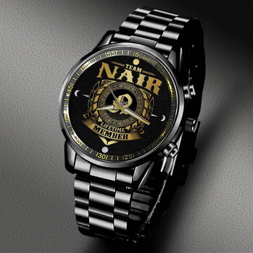 NAIR - LIFETIME MEMBER - Black Fashion Watch Custom Your Name, Best Family Gifts