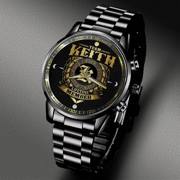 KEITH - LIFETIME MEMBER - Black Fashion Watch Custom Your Name, Best Family Gifts