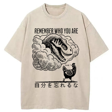 Personality fashion Don'T Forget Who You Are Washed T-Shirt