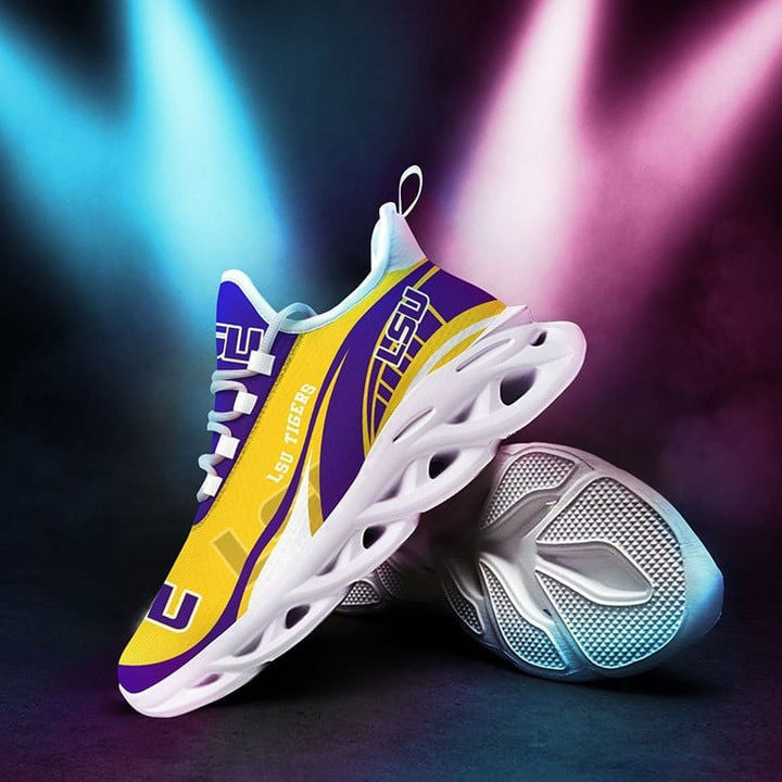 LSU Tigers Gold Max Soul Clunky Shoes Yeezy Running Sneakers
