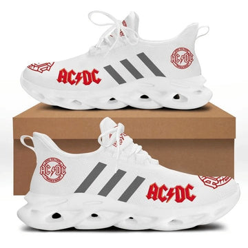 ACDC White And Grey Max Soul Clunky Shoes Yeezy Running Sneakers