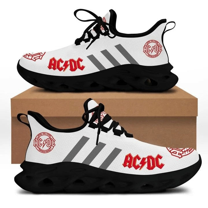 ACDC White And Grey Max Soul Clunky Shoes Yeezy Running Sneakers
