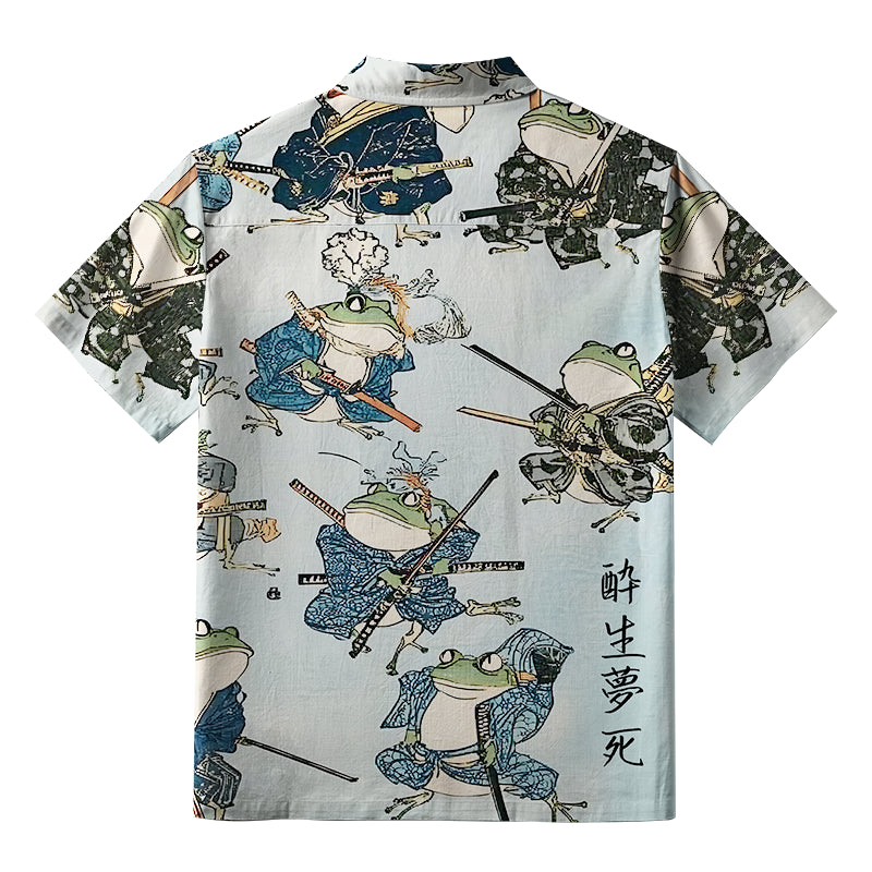Frog Samurai Aloha Hawaiian Shirt