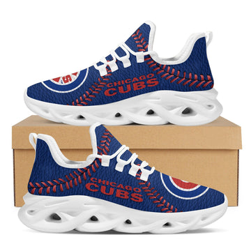 Chicago Cubs Baseball Pattern Blue Max Soul Clunky Shoes Sneakers