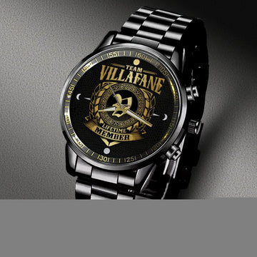 VILLAFANE - LIFETIME MEMBER - Black Fashion Watch Custom Your Name, Best Family Gifts