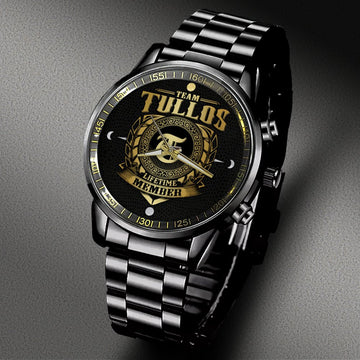 TULLOS - LIFETIME MEMBER - Black Fashion Watch Custom Your Name, Best Family Gifts