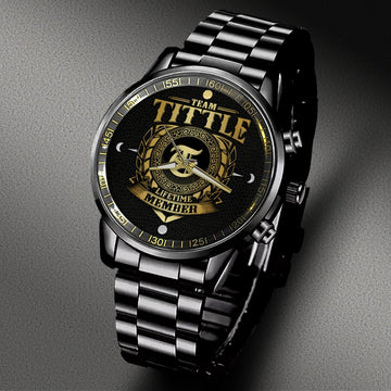 TITTLE - LIFETIME MEMBER - Black Fashion Watch Custom Your Name, Best Family Gifts