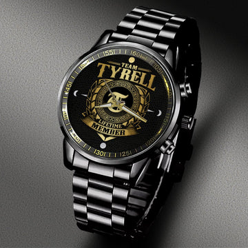 TYRELL - LIFETIME MEMBER - Black Fashion Watch Custom Your Name, Best Family Gifts