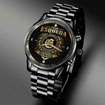 ESQUEDA - LIFETIME MEMBER - Black Fashion Watch Custom Your Name, Best Family Gifts