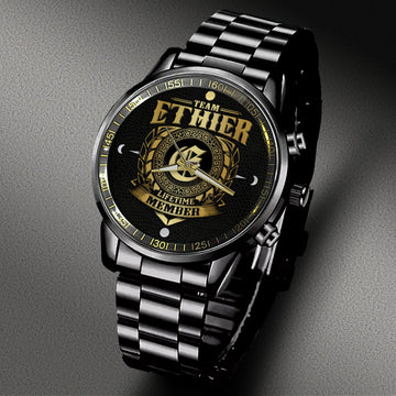 ETHIER - LIFETIME MEMBER - Black Fashion Watch Custom Your Name, Best Family Gifts