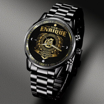 ENRIQUE - LIFETIME MEMBER - Black Fashion Watch Custom Your Name, Best Family Gifts
