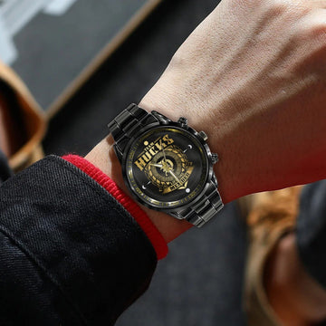 HUCKS - LIFETIME MEMBER - Black Fashion Watch Custom Your Name, Best Family Gifts