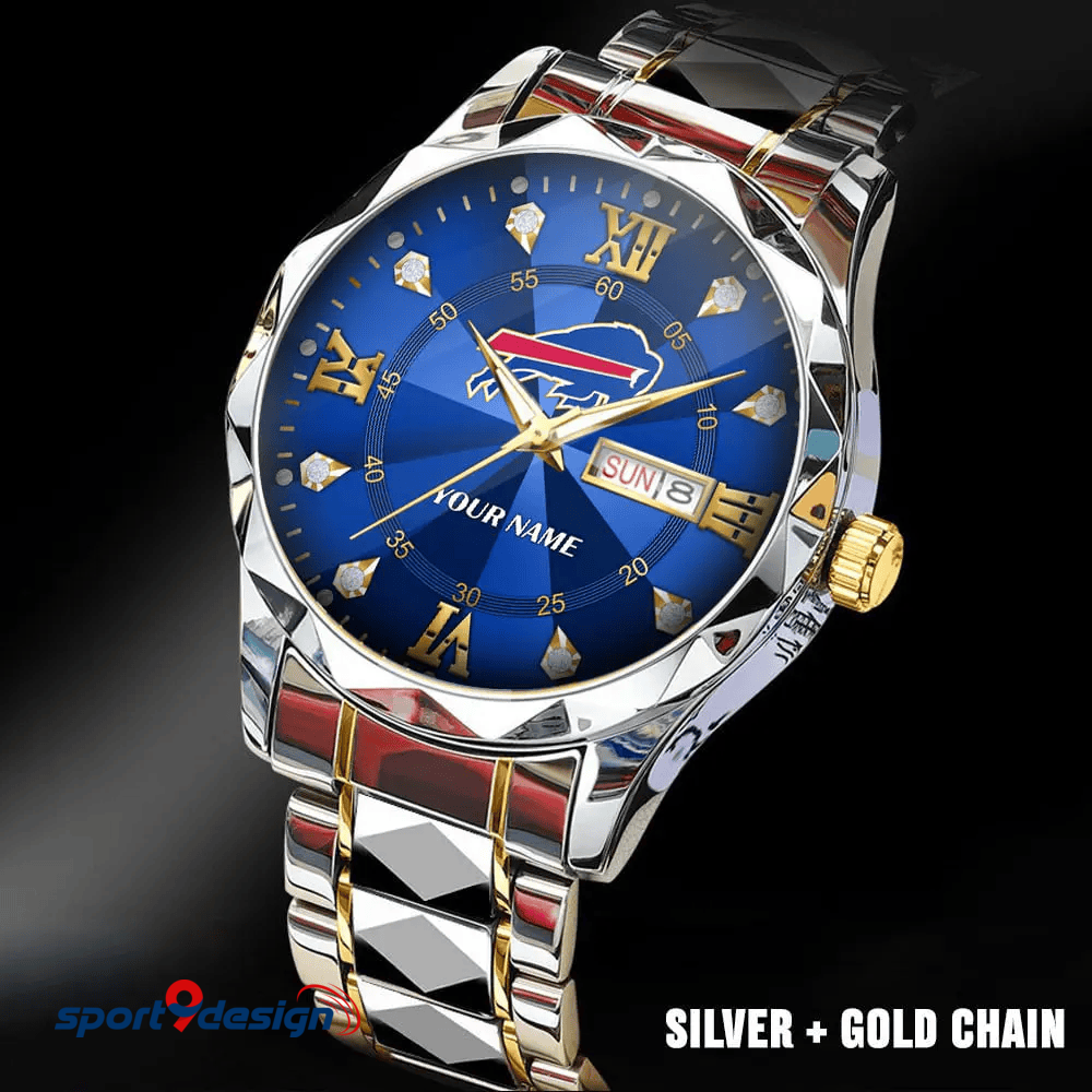 Buffalo Bills - American Football Men Luxury Hand Watch All Team Custom Any Name Gift For Fan - Limited Edition