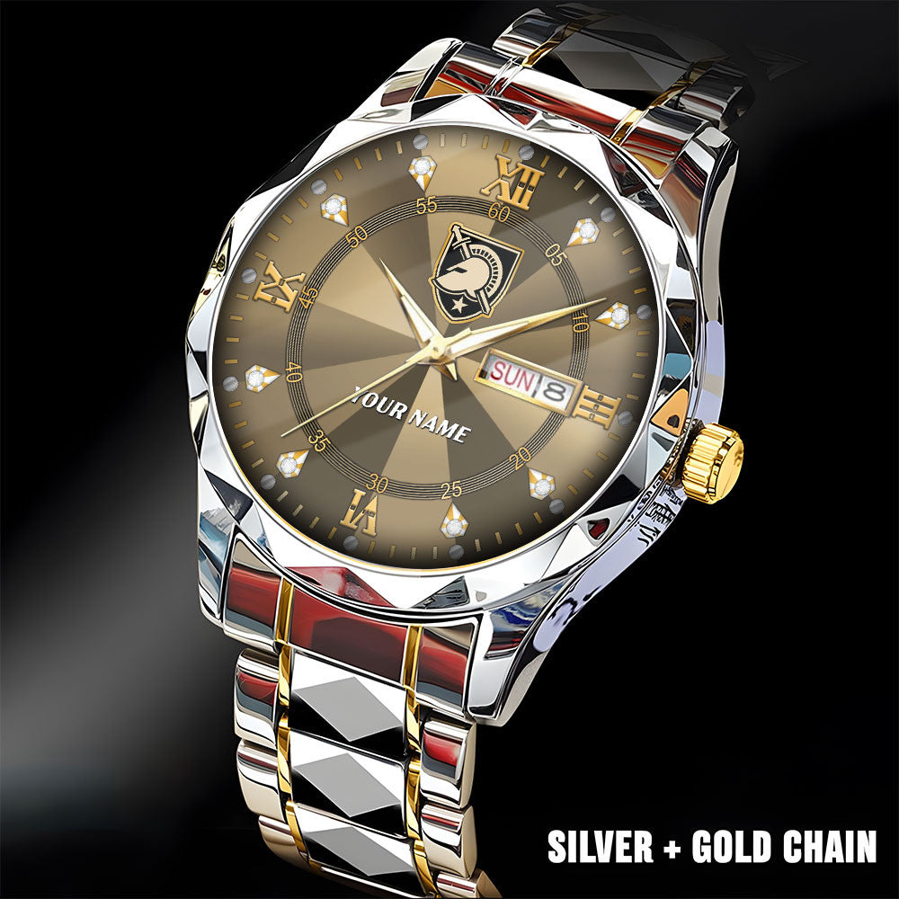 Army Black Knights | Men Luxury Hand Watch Custom Any Name Gifts For Fan