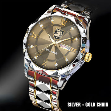 Army Black Knights | Men Luxury Hand Watch Custom Any Name Gifts For Fan