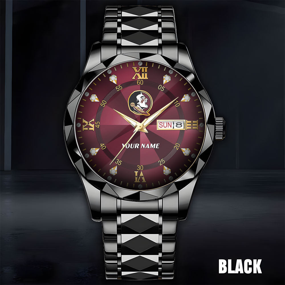 Florida State Seminoles | Men Luxury Hand Watch Custom Any Name Gifts For Fan