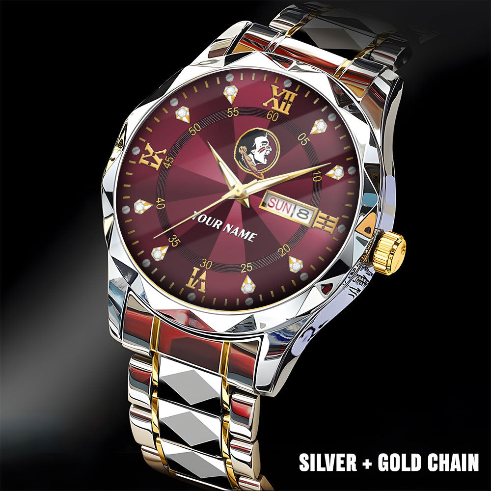 Florida State Seminoles | Men Luxury Hand Watch Custom Any Name Gifts For Fan