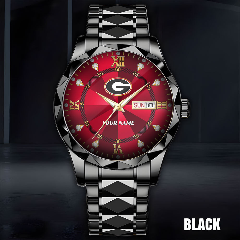 Georgia Bulldogs | Men Luxury Hand Watch Custom Any Name Gifts For Fan