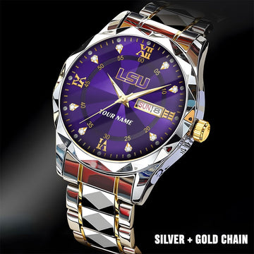 LSU TIGERS | Men Luxury Hand Watch Custom Any Name Gifts For Fan