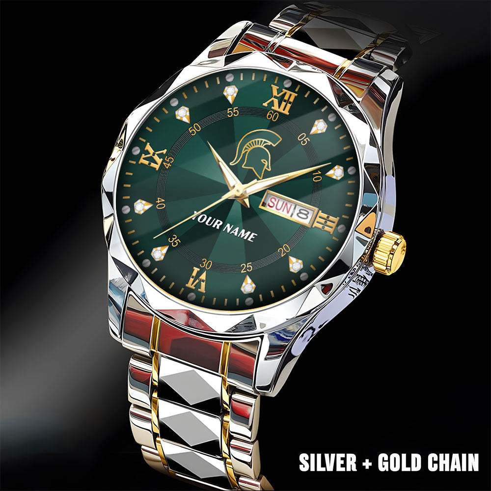 Michigan State Spartans | Men Luxury Hand Watch Custom Any Name Gifts For Fan
