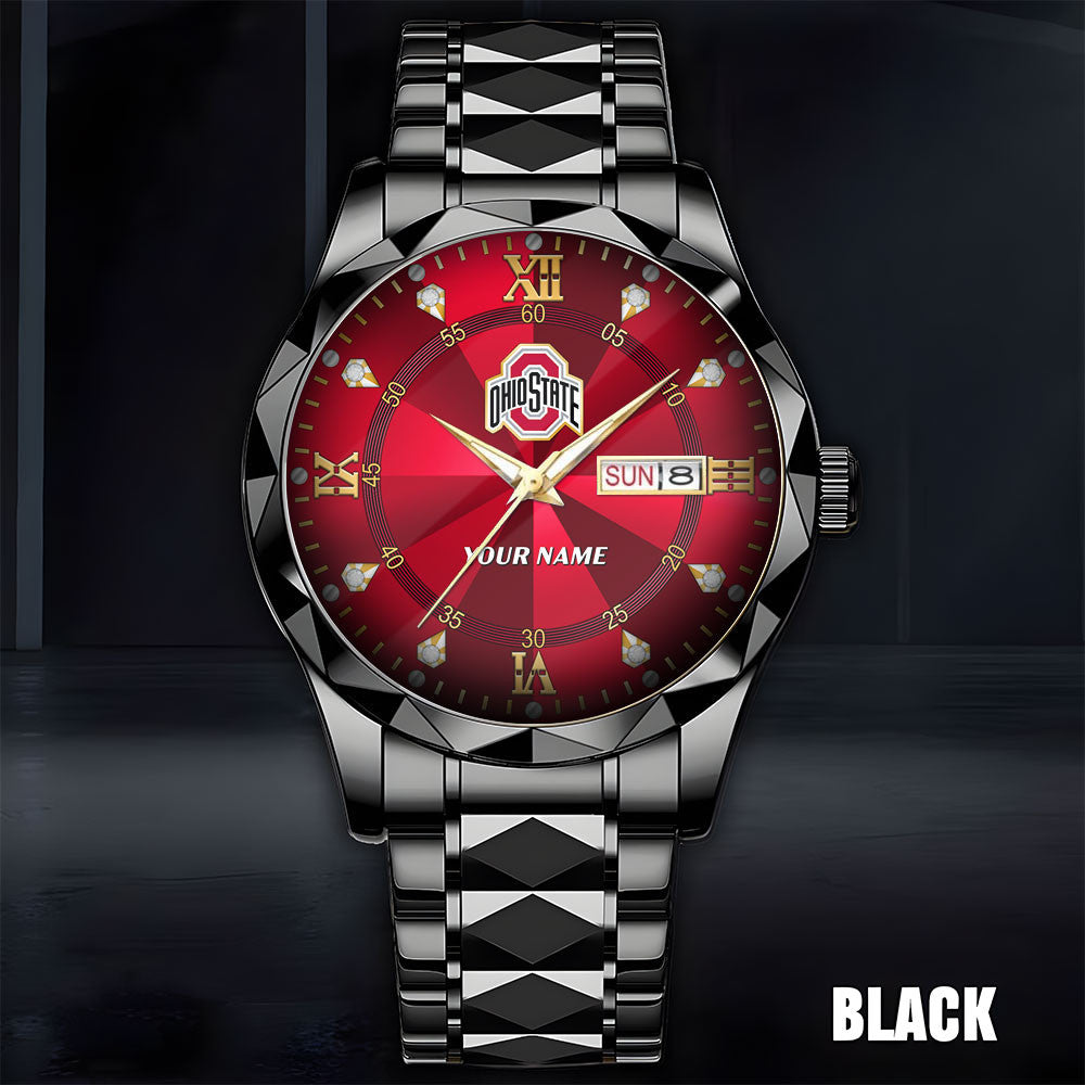 Ohio State Buckeyes | Men Luxury Hand Watch Custom Any Name Gifts For Fan