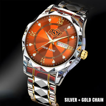 Oklahoma State Cowboys | Men Luxury Hand Watch Custom Any Name Gifts For Fan