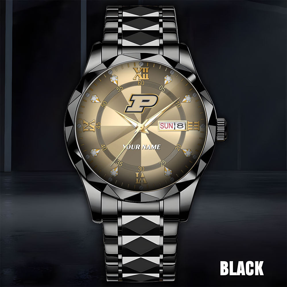 Purdue Boilermakers | Men Luxury Hand Watch Custom Any Name Gifts For Fan