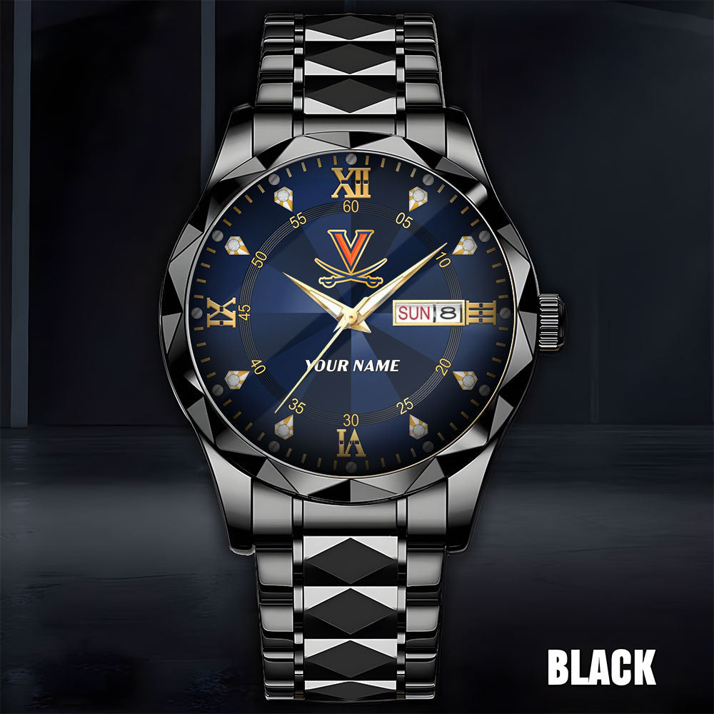Virginia Cavaliers | Men Luxury Hand Watch Custom Any Name Gifts For Fan