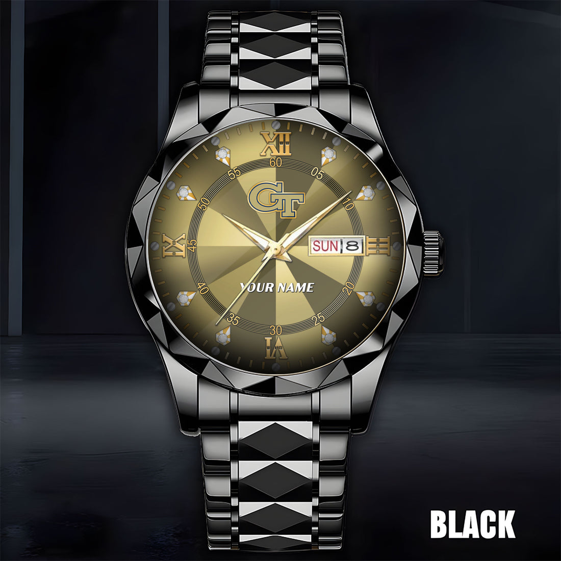 Georgia Tech Yellow Jackets | Men Luxury Hand Watch Custom Any Name Gifts For Fan