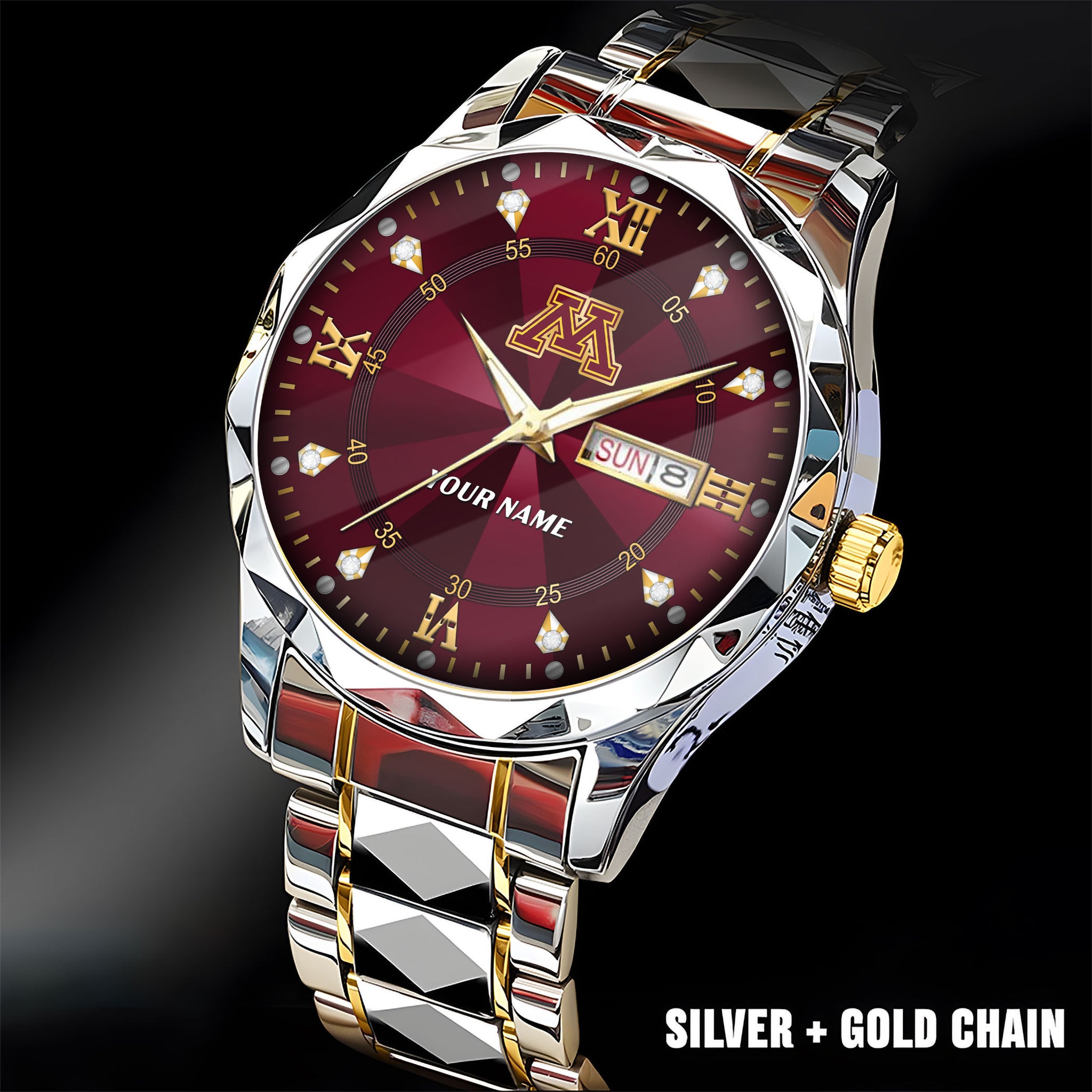 Minnesota Golden Gophers | Men Luxury Hand Watch Custom Any Name Gifts For Fan