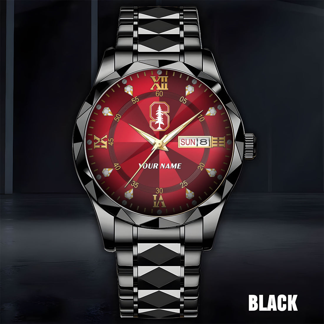 Stanford Cardinal | Men Luxury Hand Watch Custom Any Name Gifts For Fan