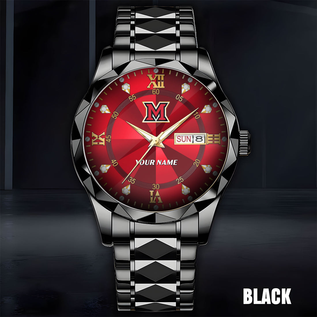 Miami Redhawks | Men Luxury Hand Watch Custom Any Name Gifts For Fan