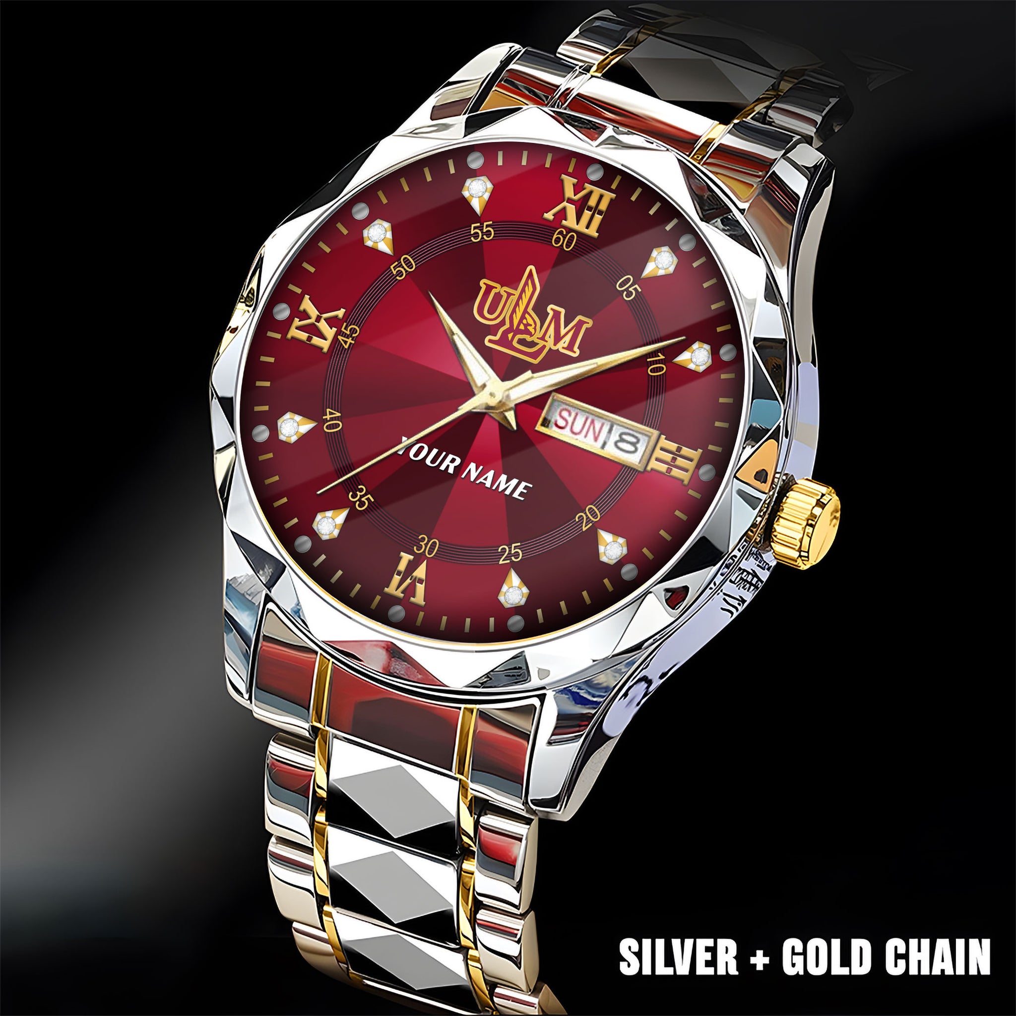 Louisiana-Monroe Warhawks | Men Luxury Hand Watch Custom Any Name Gifts For Fan