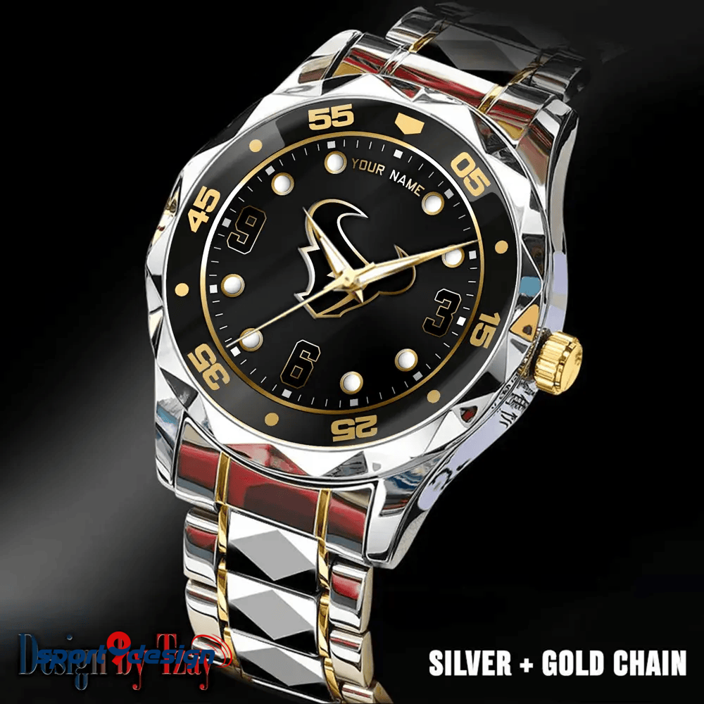 Houston Texans Luxury Diamond Men Watch Trending 2025