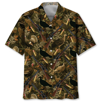 Camouflage Wild Turkey Hunting Hawaiian Shirt