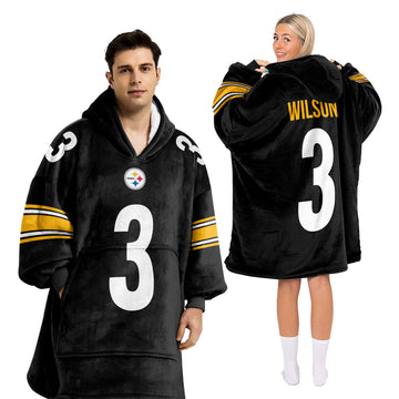 R.W 3 Pittsburgh Football Unisex Blanket Hoodie