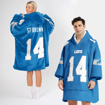 St.B 14 Detroit Football Unisex Blanket Hoodie
