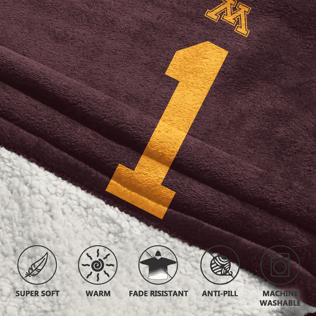 #1 Minnesota Football Unisex Blanket Hoodie