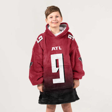 Kid 9 Atlanta Football Unisex Blanket Hoodie