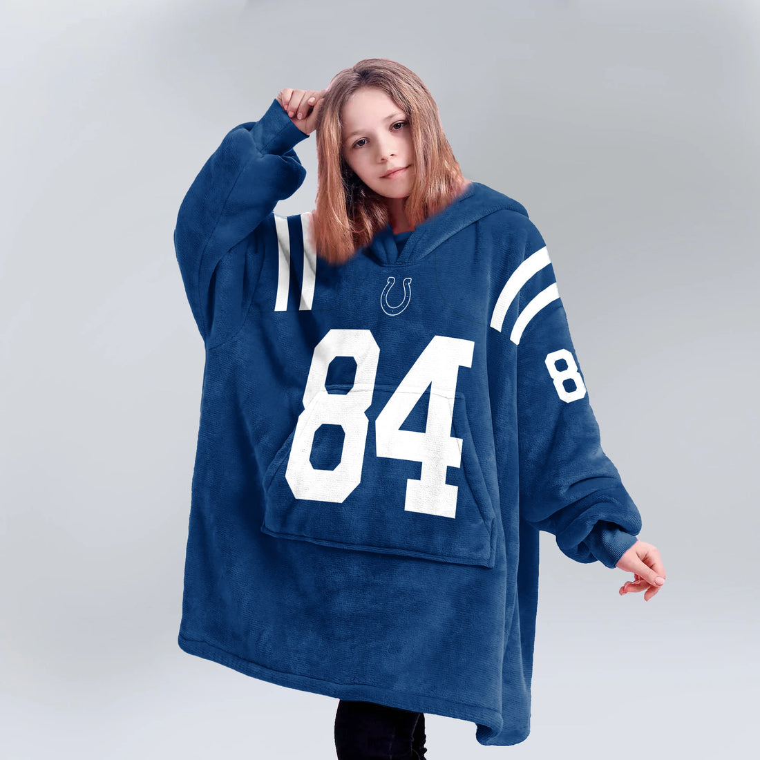 Kid 84 Indianapolis Football Unisex Blanket Hoodie