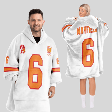 Adult B.M 6 Tampa Bay Football 50th Season Game Unisex Blanket Hoodie