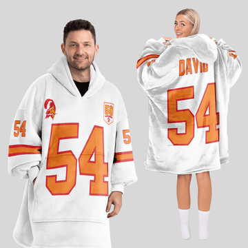 Adult L.D 54 Tampa Bay Football 50th Season Game Unisex Blanket Hoodie