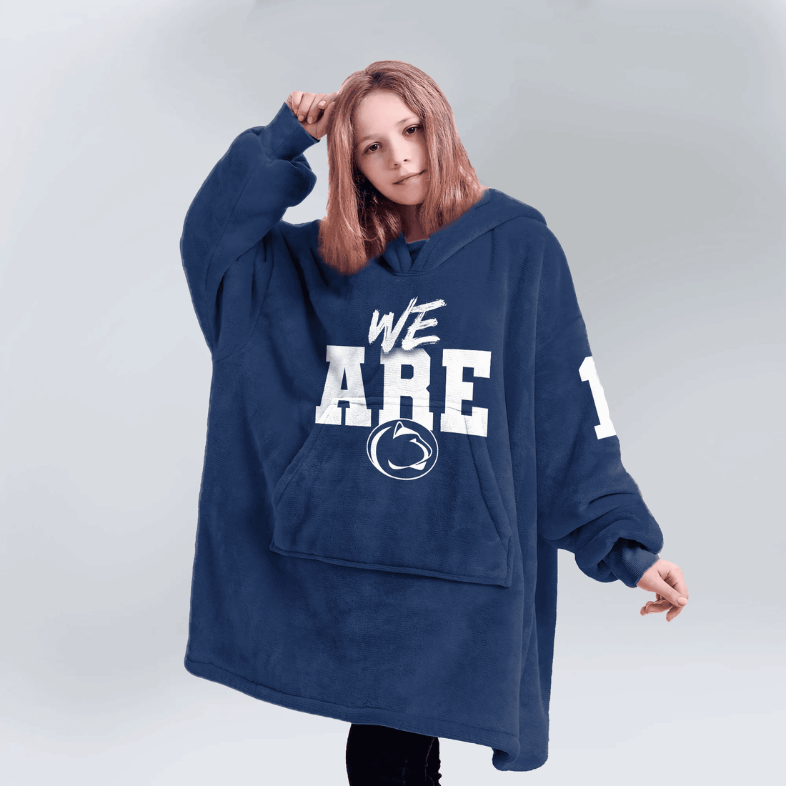 Kid 1 Penn State Football Unisex Blanket Hoodie