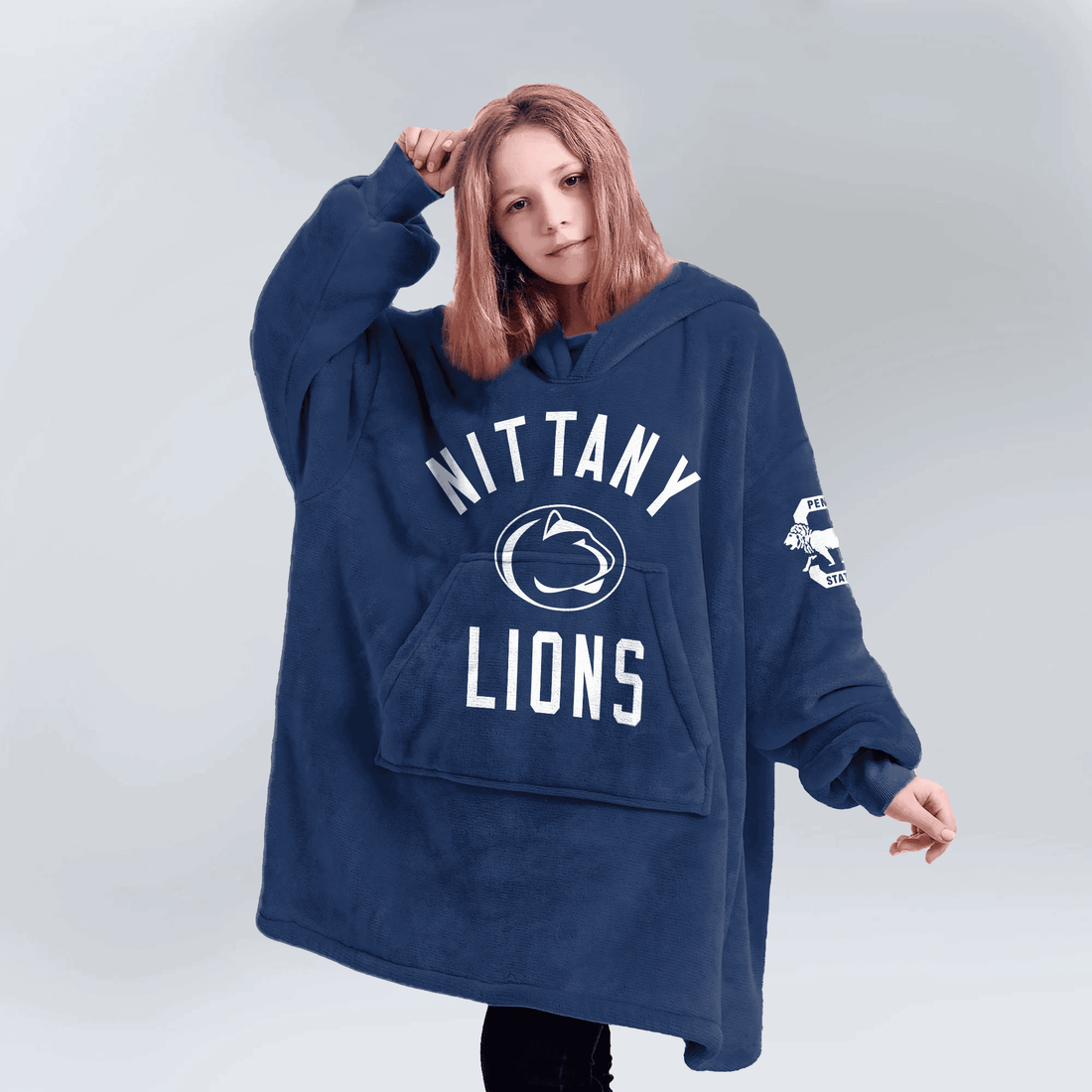 Kid 1 Penn State Football Unisex Blanket Hoodie