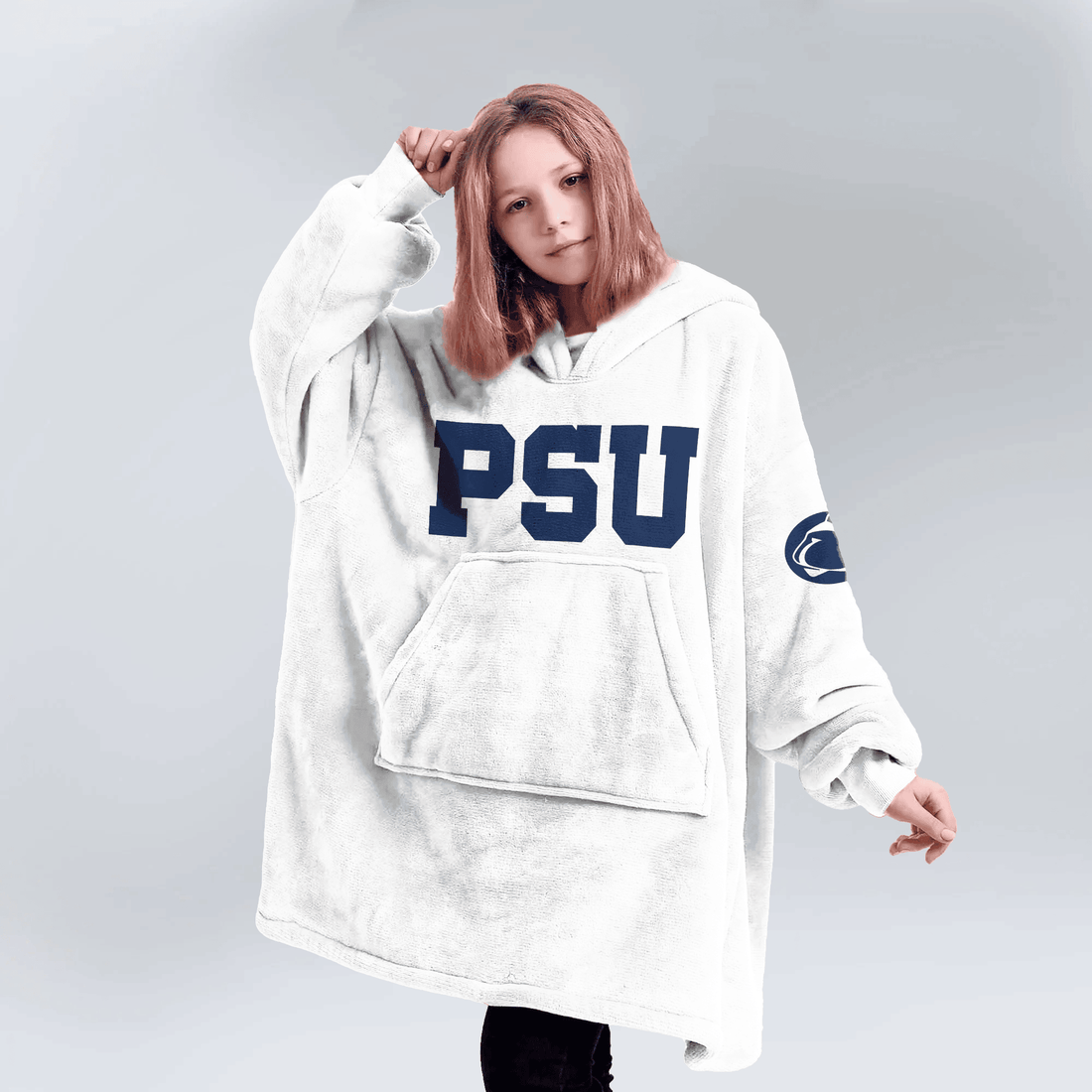 Kid 1 Penn State Football Unisex Blanket Hoodie