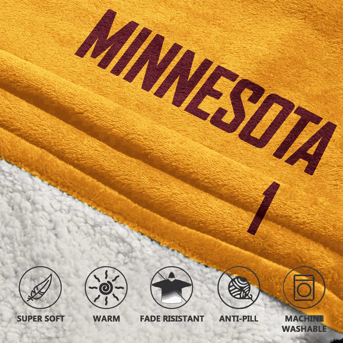 #1 Minnesota Football Unisex Blanket Hoodie