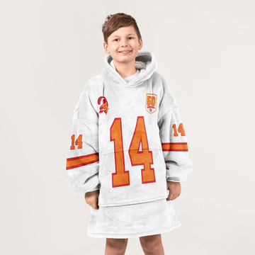 Kid 14 Tampa Bay Football 50th Season Game Unisex Blanket Hoodie